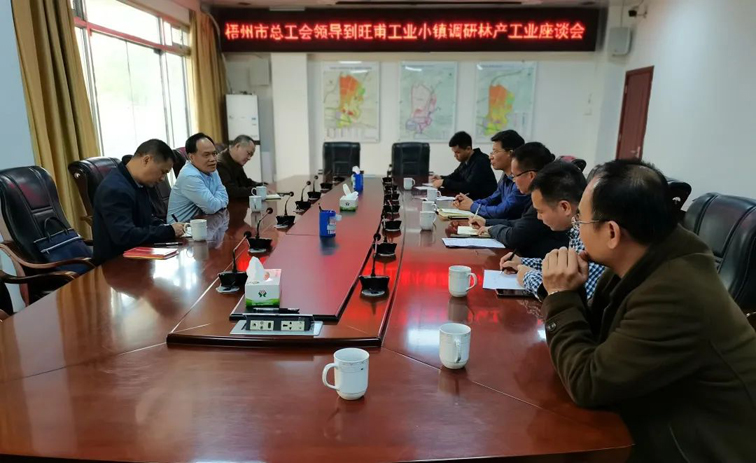 【走基層】謝善高到蒼梧縣旺甫工業(yè)小鎮(zhèn)開展林產(chǎn)企業(yè)工會建設(shè)工作調(diào)研