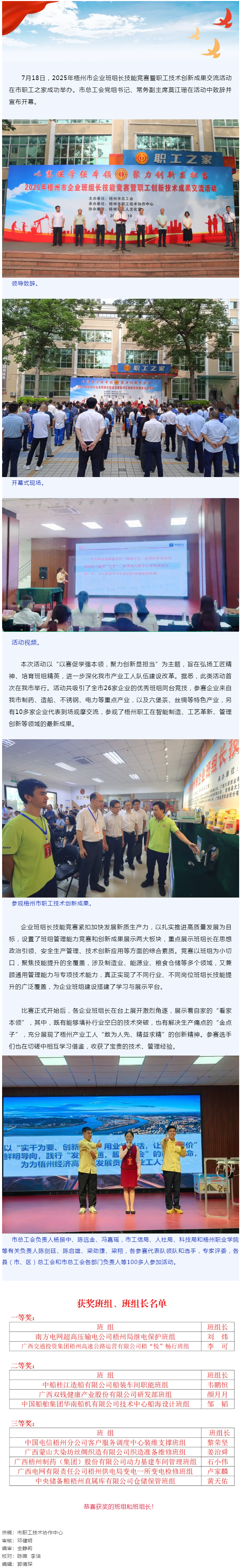 班組比拼“金點(diǎn)子” 職工創(chuàng)新結(jié)碩果丨2025年梧州市企業(yè)班組長技能競賽暨職工技術(shù)創(chuàng)新成果交流活動成功.png