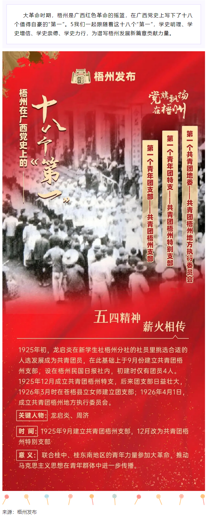 【職工學(xué)黨史】梧州的18個(gè)“第一”之⑾丨廣西第一個(gè)共青團(tuán)地委、第一個(gè)青年團(tuán)特支、第一個(gè)青年團(tuán)支部.png