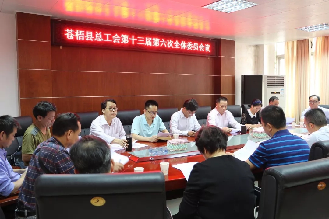 蒼梧縣總工會(huì)召開第十三屆委員會(huì)第六次全體會(huì)議