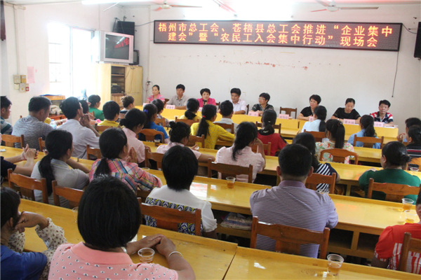 梧州市總工會(huì)、蒼梧縣總工會(huì)推進(jìn)“企業(yè)集中建會(huì)”暨“農(nóng)民工入會(huì)集中行動(dòng)現(xiàn)場(chǎng)會(huì).jpg